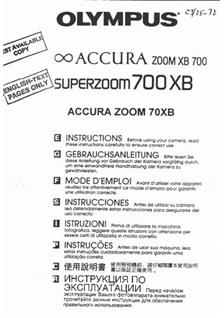 Olympus Superzoom 700 XB manual. Camera Instructions.